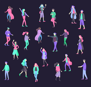 足球秋冬在秋冬的衣服上走在大街上的向量人性格照片