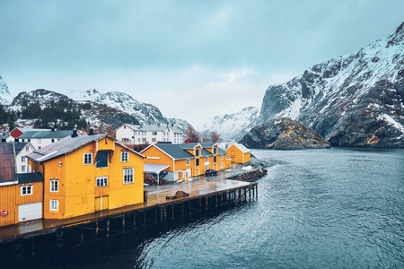 风景点渔村在挪威