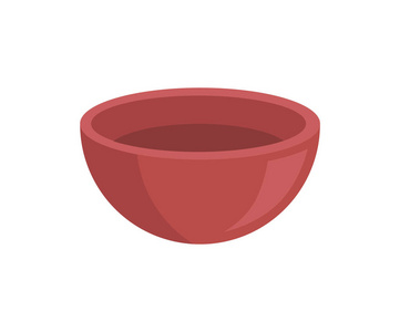 空的黏土碗隔离向量图标动画片样式照片