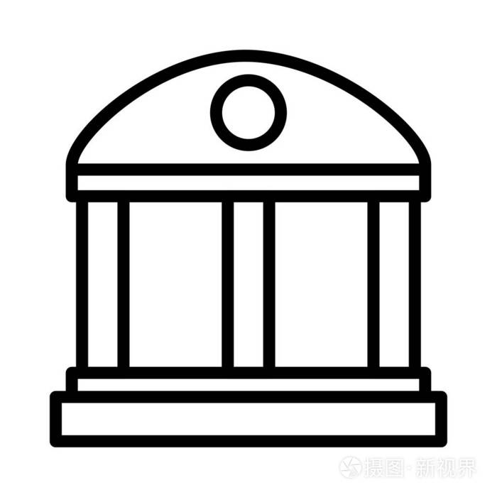 银行法院建筑矢量图插画-正版商用图片16lypf-摄图新视界