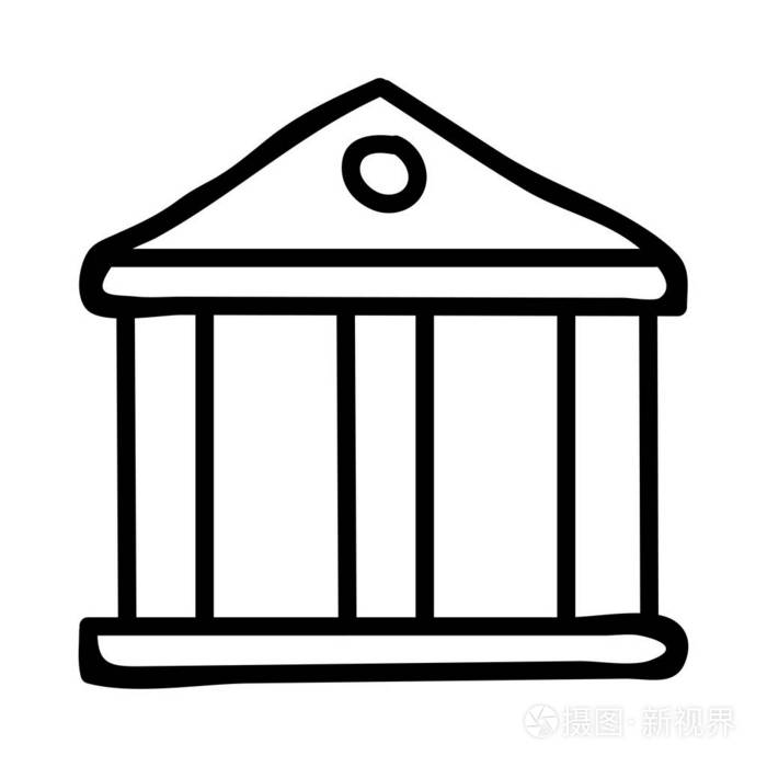 银行法院建筑矢量图插画-正版商用图片16m02c-摄图新视界