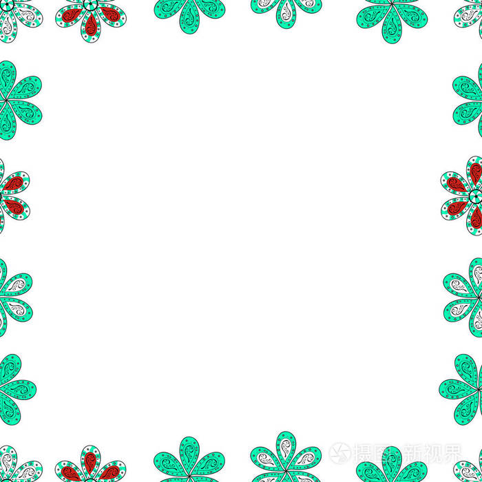 手绘框架. 老式涂鸦素描画框涂鸦标签. 矢量.