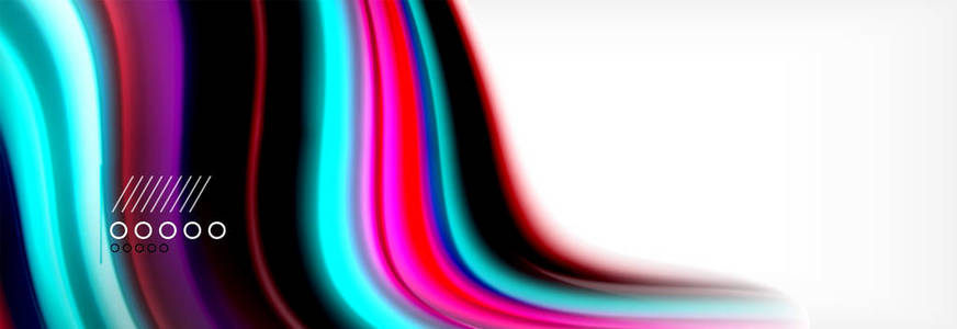 光滑的液体模糊波背景, 颜色流动概念, 例证