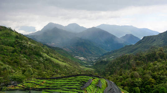 越南北部萨帕的山景。 萨帕位于河内西北约350公里，靠近中国边境。