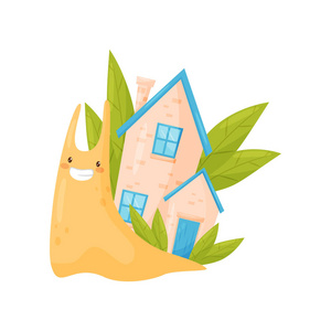 与房子的蜗牛图片