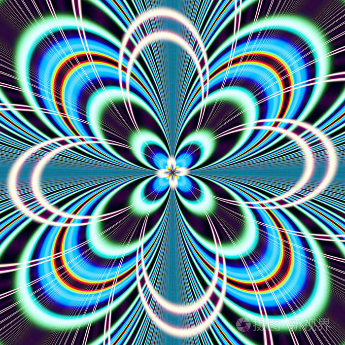 抽象的幻想装饰图案贺卡或t恤创意分形设计