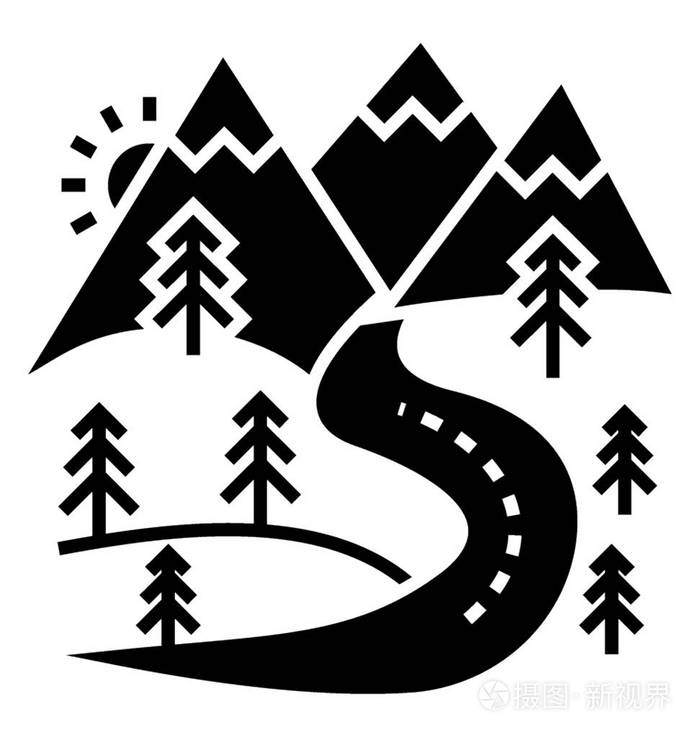 美丽的地貌字形图标