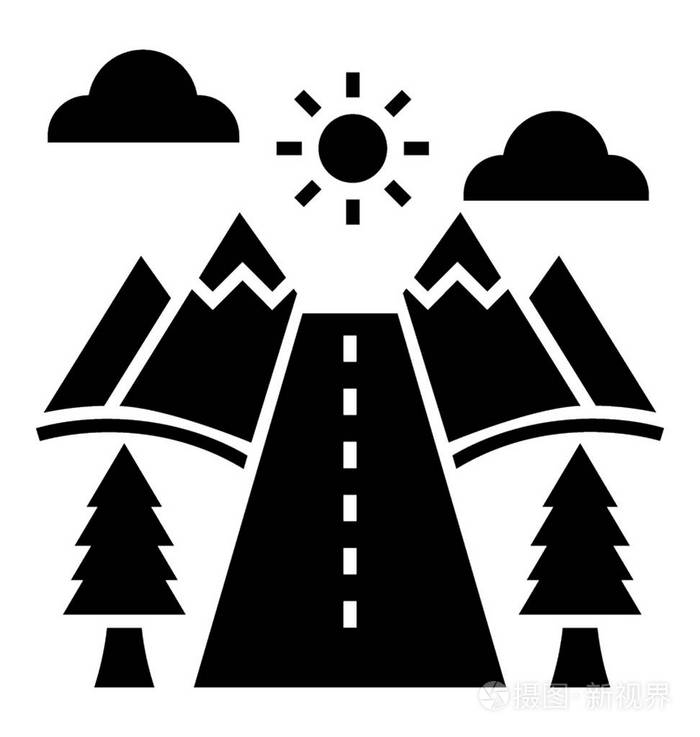 美丽的地貌字形图标