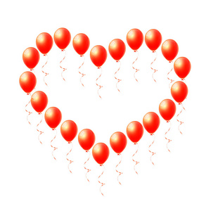 s day background with heart balloons
