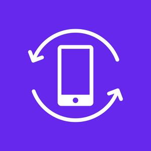 手机旋转图标. 矢量图照片