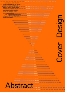 封面设计。现代明亮的橙色背景