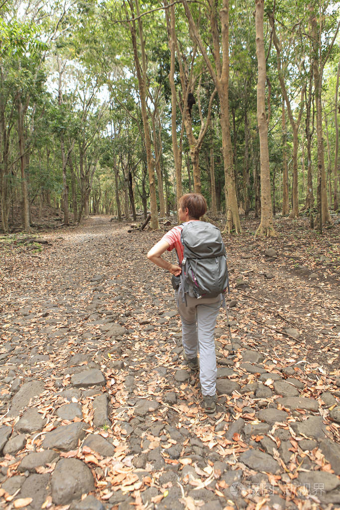 在毛里求斯森林徒步旅行