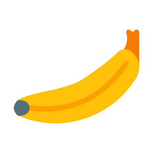 维生素包装香蕉图标简单矢量图