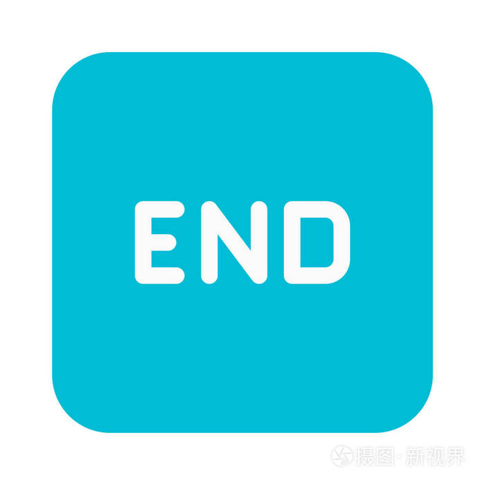 键盘结束键图标简单矢量图