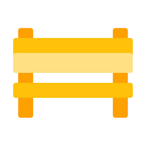 公园坐凳图标简单矢量插图图片