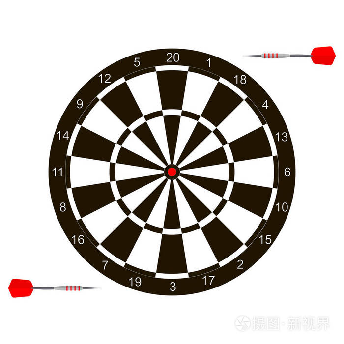 矢量插图与飞镖游戏为您的设计插画-正版商用图片16oepo-摄图新视界