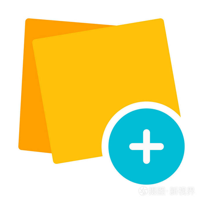 添加帖子图标简单矢量插图