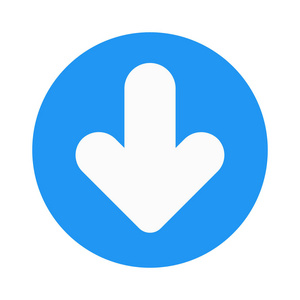 向下方向按钮图标简单矢量图图片