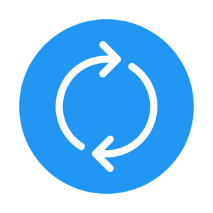 环顺时针旋转图标简单矢量插图照片