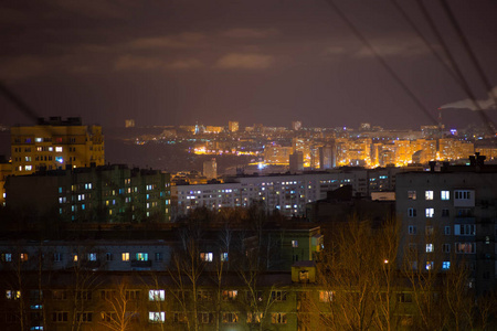 Cheboksary，1月4日晚从12层高拍摄