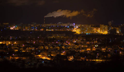 Cheboksary，1月4日晚从12层高拍摄