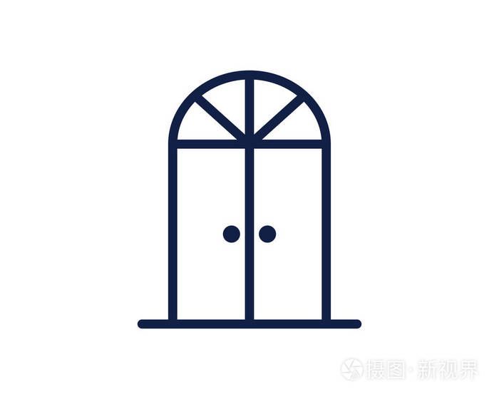 门线图标插图矢量门线图标插图设计