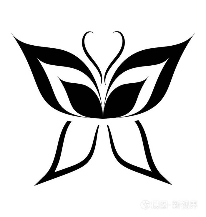 蝴蝶符号画的女士蝴蝶图标