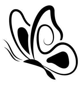 飞行蝴蝶符号图标设计照片