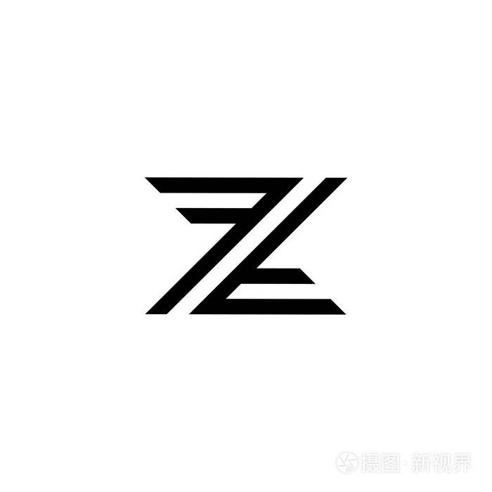 摘要字母z标志设计模板. 五颜六色的创意标志符号标记. 矢量图标. 矢