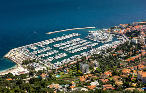 Azur France. View of luxury resort and bay of French riviera  V