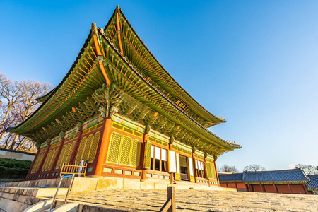 韩国首尔市长德公宫地标建筑图片