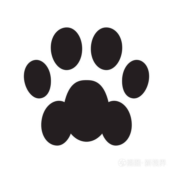 狗爪矢量足迹图标标志法国斗牛犬猫小狗小猫卡通标志插图涂鸦图形插画 正版商用图片16po7f 摄图新视界