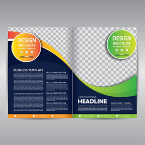 业务抽象向量模板。 小册子设计涵盖现代布局年度报告海报传单在A4与彩色三角形几何形状的技术科学市场与光背景