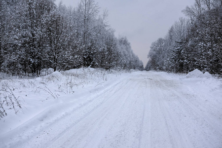 冬季道路的景观