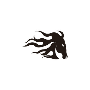 野生动物,灵感标志马在白色的背景下,马马头设计的矢量图像马的肖像.