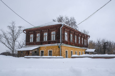 俄罗斯瑞赞冬季村庄形象景观