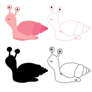 蜗牛工作表矢量设计蜗牛艺术品矢量设计