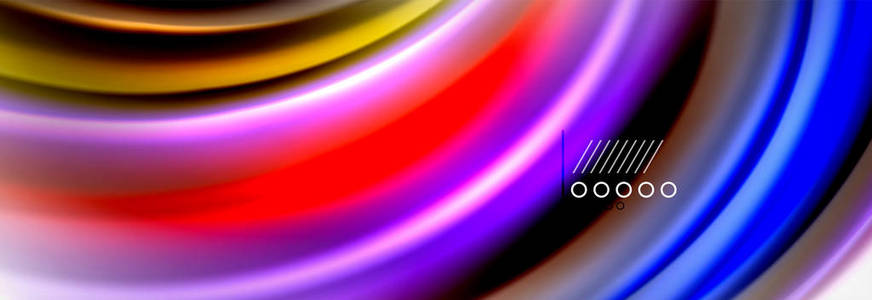 流体颜色抽象背景, 五颜六色的几何背景流体形状构成