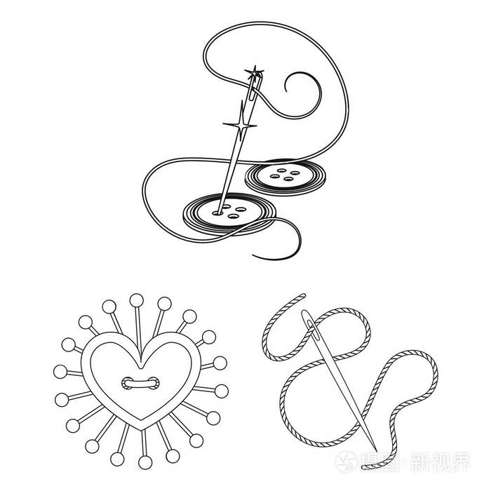 用于网络的引脚和草图股票符号的集合插画-正版商用图片16q3hp-摄图新