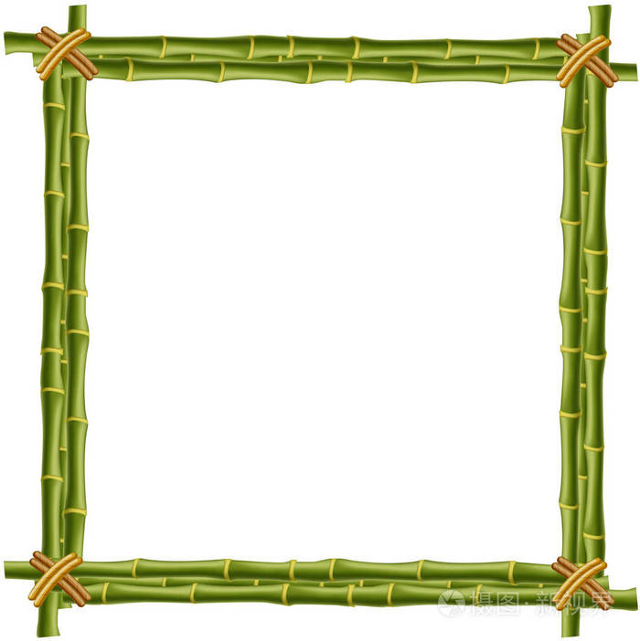 模型剪辑艺术边界模板相框隔离在白色背景.