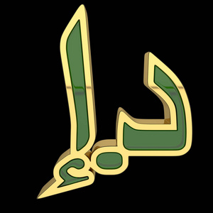 阿联酋货币符号的三维渲染。 阿联酋迪拉姆。 黑色背景上分离的金属金。