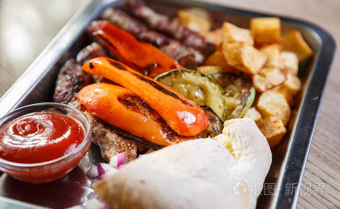 fried potato.food composition background.close up food shot