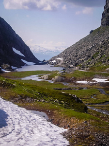 挪威美丽的自然，山脉，河流，湖泊，峡湾