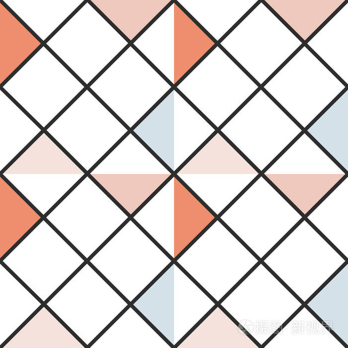 格子抽象彩色三角形无缝背景向量例证