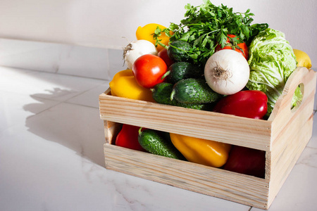 抽屉里的蔬菜作物食物特写