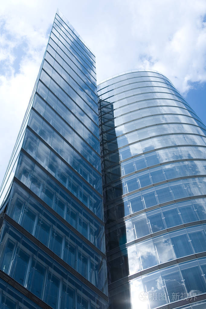 玻璃建筑立面背景