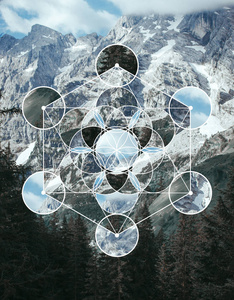 s Cube. Sacred geometry. Harmony, spirituality, unity of nature.