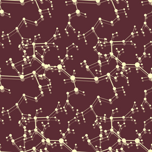 具有分子和通信结构的无缝图案。科学概念。医学，化学，科学背景..