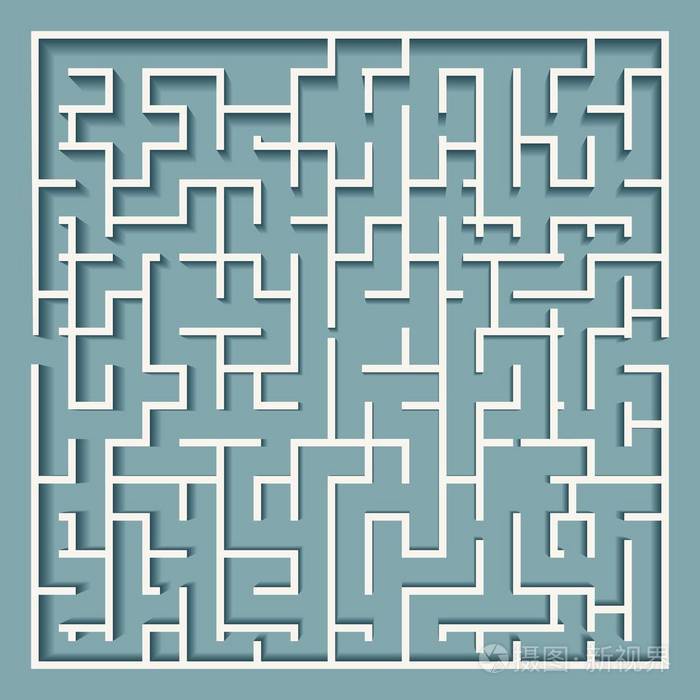 方形迷宫迷宫插画-正版商用图片16qydl-摄图新视界