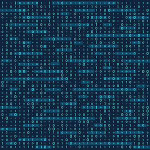 二进制代码零一个矩阵白色背景. 横幅图案壁纸. 向量照片